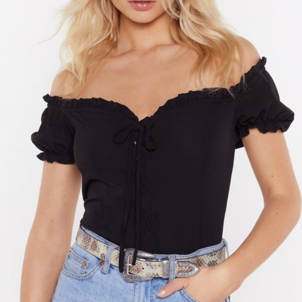NWT Nasty Gal “Stringing Your Praises” Corset Top